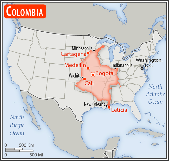 colombia area comparison
